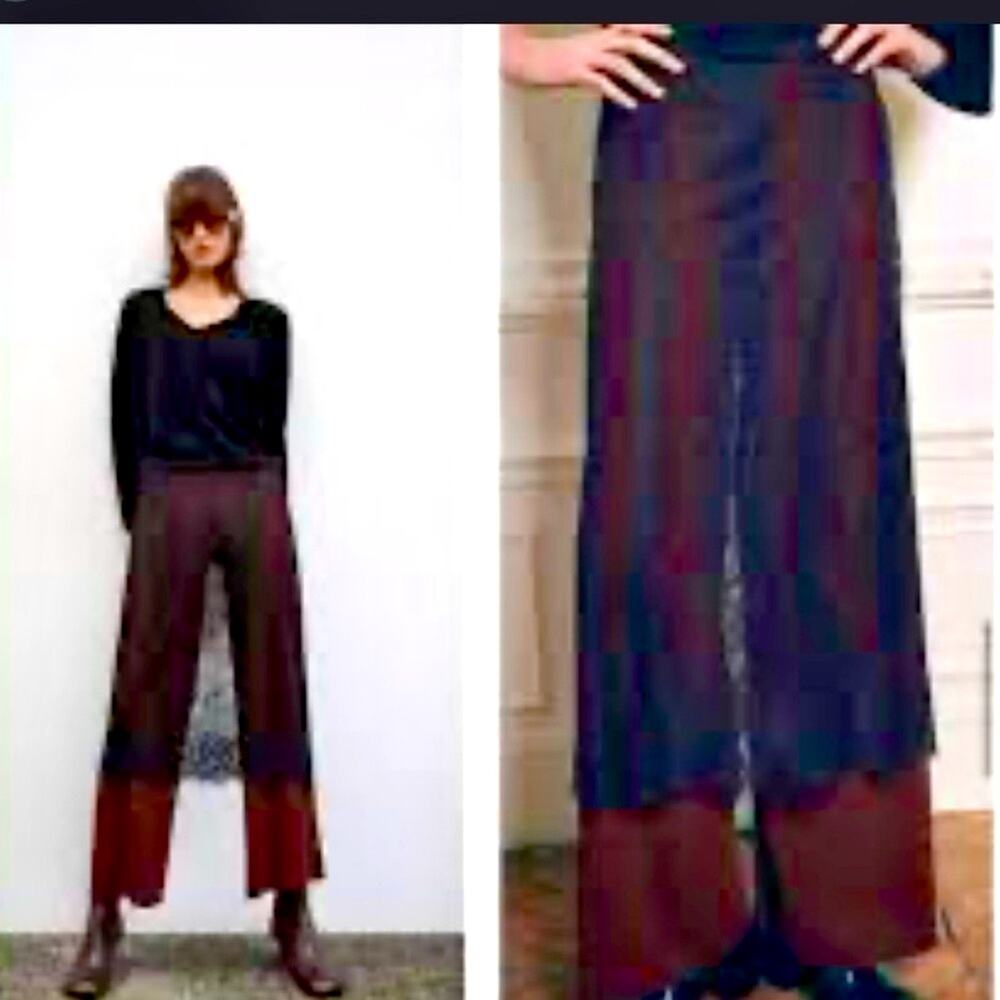 Zara Blogger Favorite Mixed Black Lace Skirt and contrasting pants size small - Picture 6 of 16